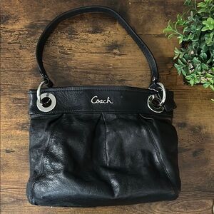 Coach Black Leather Shoulder Bag